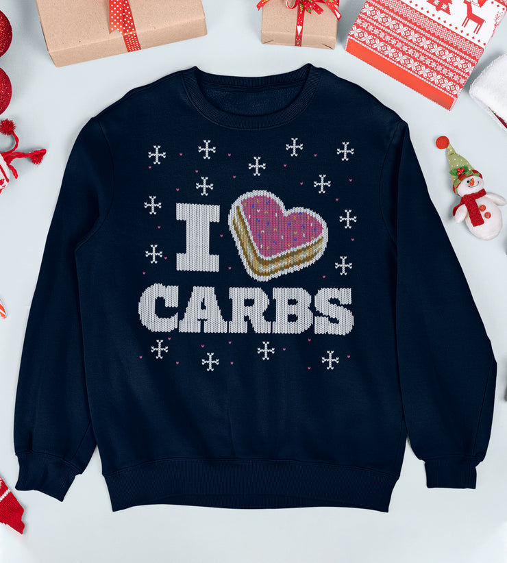 I <3 Carbs Christmas Sweatshirt