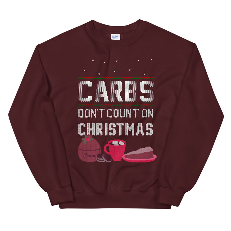 Carbs Don't Count on Christmas Sweatshirt